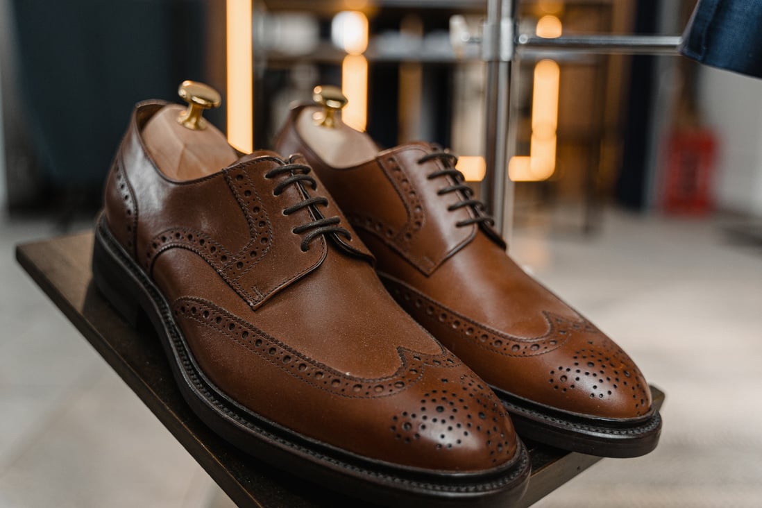 Close Up Photo of a Brown Leather Shoes